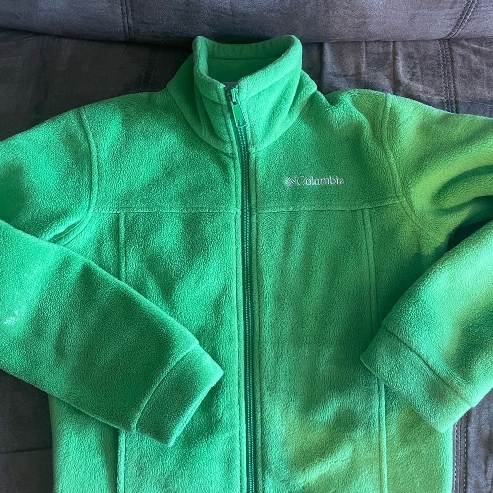 Columbia Kids Green Full-Zip Fleece Jacket